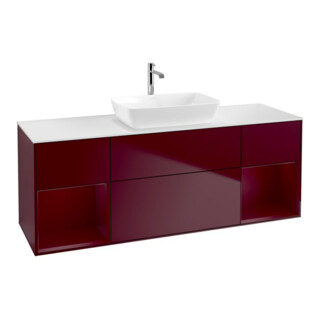 V&B Waschtischunterschrank Wandbeleuchtung Finion 160cm, Pl wh. m, Reg Peo m Lac, Peo m