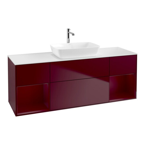V&B Waschtischunterschrank Wandbeleuchtung Finion 160cm, Pl wh. m, Reg Peo m Lac, Peo m