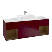 V&B Waschtischunterschrank Wandbeleuchtung Finion 160cm, Pl wh. m, Reg wal ven, Peo m