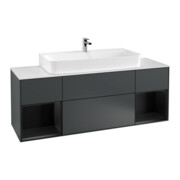V&B Waschtischunterschrank Wandbeleuchtung Finion 160cm, Reg bla m Lac, md bl. m Lacquer