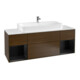 V&B Waschtischunterschrank Wandbeleuchtung Finion 160cm, Reg bla m lacquer, Walnut veneer-1