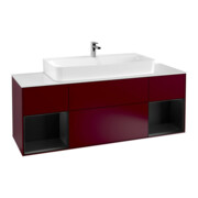 V&B Waschtischunterschrank Wandbeleuchtung Finion 160cm, Reg bla matt lacquer, Peony Matt