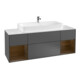 V&B Waschtischunterschrank Wandbeleuchtung Finion 160cm, Reg wal Veneer, Anthracite matt-1
