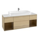 V&B Waschtischunterschrank Wandbeleuchtung Finion 160cm, Regal Walnut Veneer, Oak Veneer-1