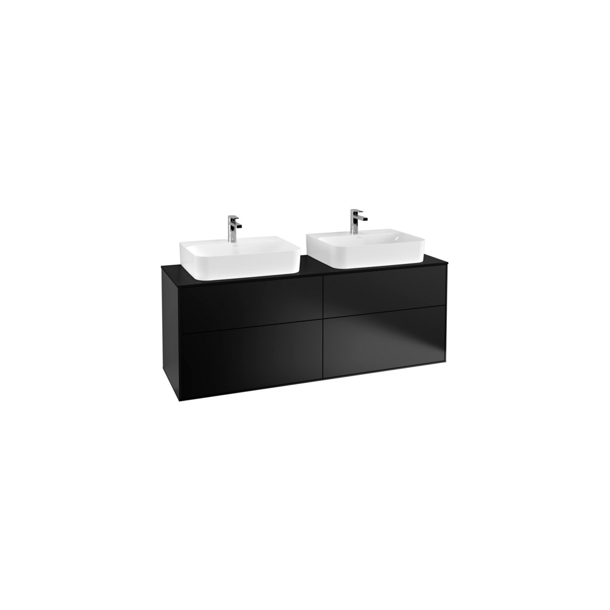 V&B Waschtischunterschrank Wandbeleuchtung Finion 160x60,3cm, Abd.-Pl. bla m, bla m Lac ; Villeroy & Boch