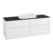 V&B Waschtischunterschrank Wandbeleuchtung Finion 160x60,3cm, Abd.-Pl. bla m, glo wh. Lac