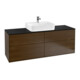 V&B Waschtischunterschrank Wandbeleuchtung Finion 160x60,3cm, Abd.-Pl. bla m, wal veneer-1