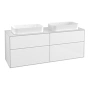 V&B Waschtischunterschrank Wandbeleuchtung Finion 160x60,3cm, Abd.-Pl. wh. m, glo wh. Lac