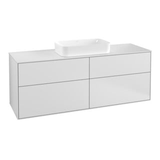 V&B Waschtischunterschrank Wandbeleuchtung Finion 160x60,3cm, Abd.-Pl. wh. m, wh. m Lac