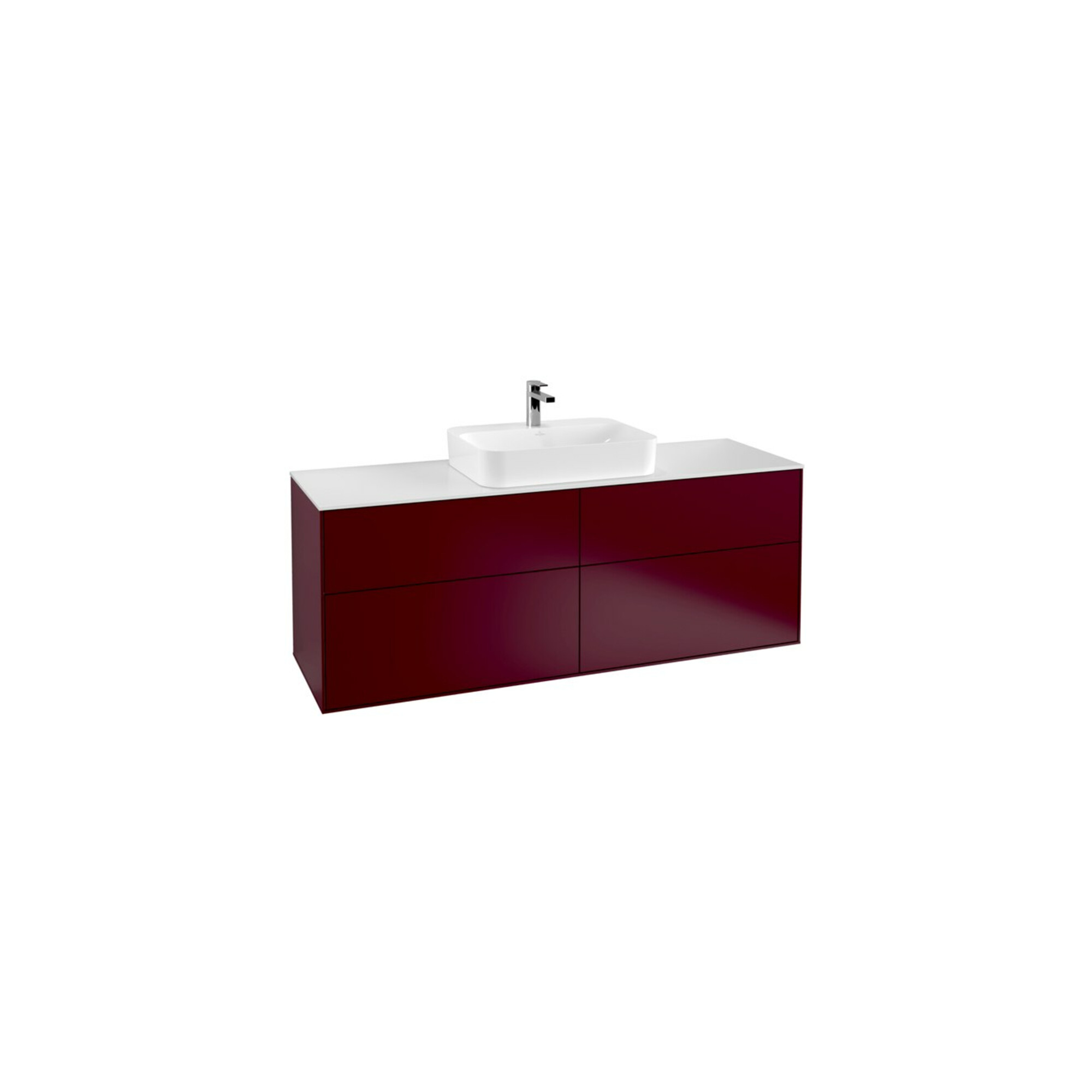 V&B Waschtischunterschrank Wandbeleuchtung Finion 160x60,3cm, EM, Abd.-Pl. wh. m, Peo Matt ; Villeroy & Boch