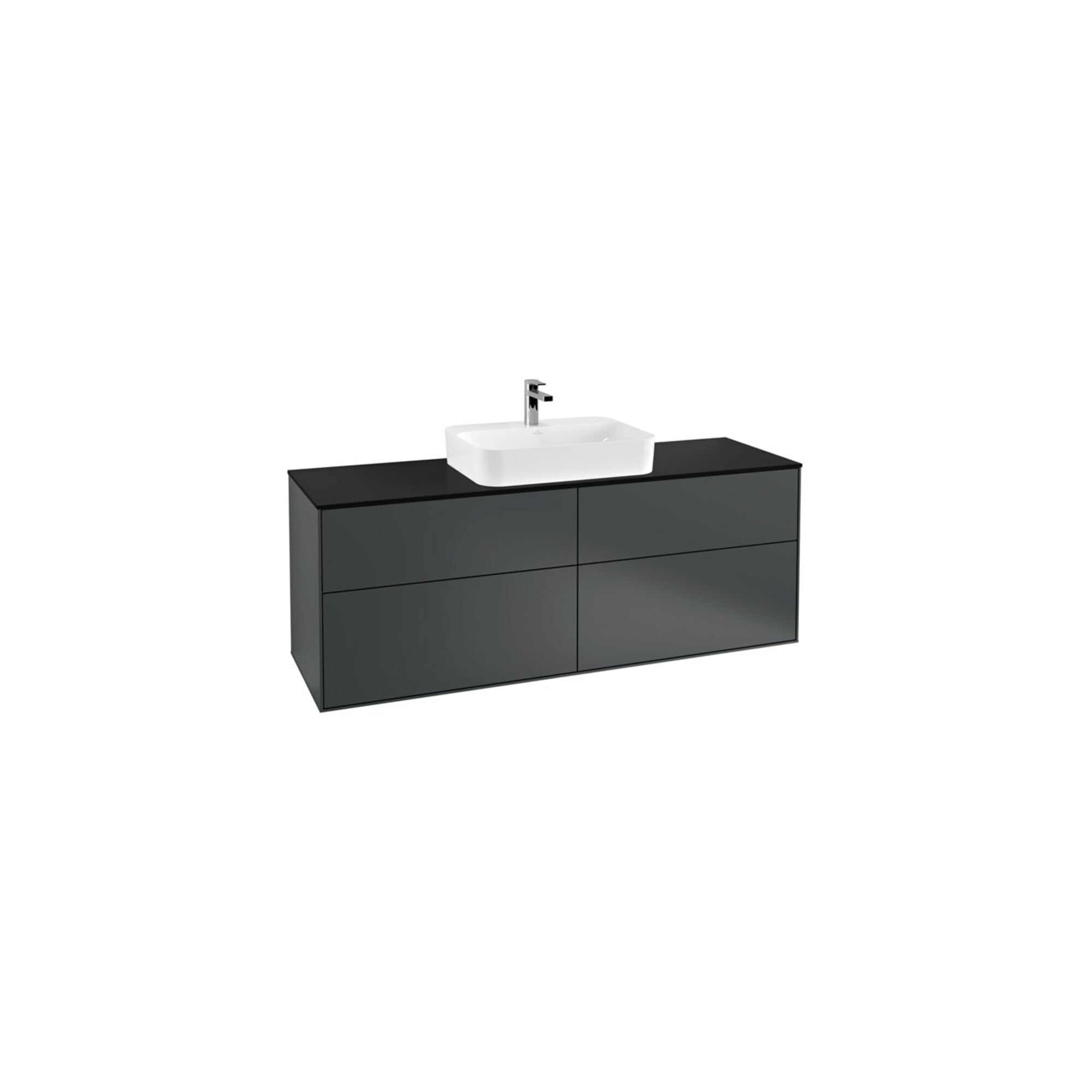 V&B Waschtischunterschrank Wandbeleuchtung Finion 160x60,3cm, EM, Pl bla m, md bl. m Lac ; Villeroy & Boch
