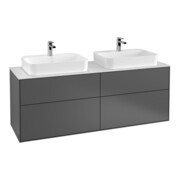 V&B Waschtischunterschrank Wandbeleuchtung Finion 160x60,3cm, EM, Pl bla m, si Gr m Lac