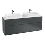 V&B Waschtischunterschrank Wandbeleuchtung Finion 160x60,3cm, EM, Pl wh. m, md bl. m Lac