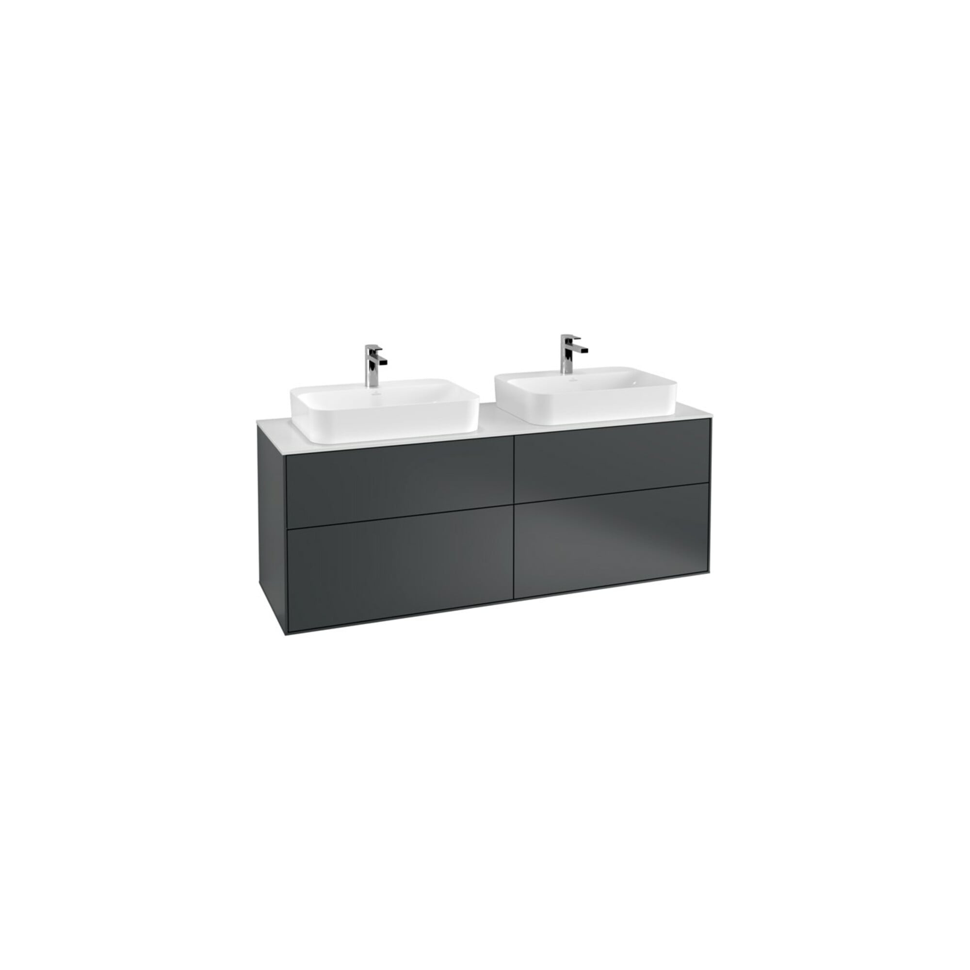 V&B Waschtischunterschrank Wandbeleuchtung Finion 160x60,3cm, EM, Pl wh. m, md bl. m Lac ; Villeroy & Boch