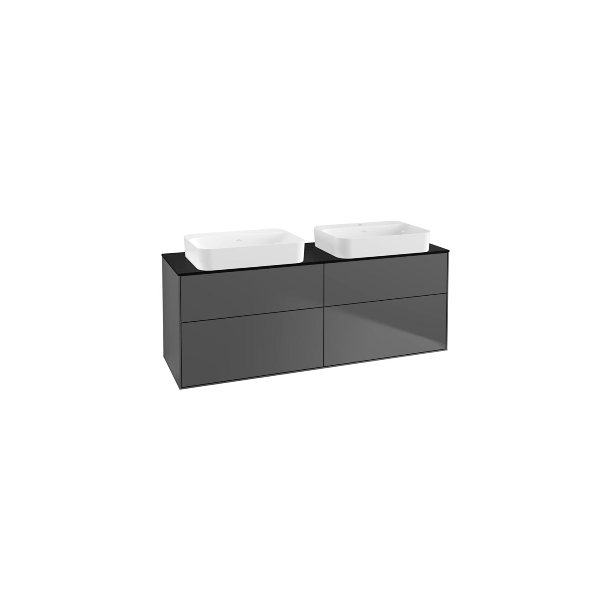 V&B Waschtischunterschrank Wandbeleuchtung Finion 160x60,3x50,1cm, Gl. bla m, Anthrac. m ; Villeroy & Boch