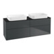 V&B Waschtischunterschrank Wandbeleuchtung Finion 160x60,3x50,1cm, Gl. bla m, md bl. m Lac-1