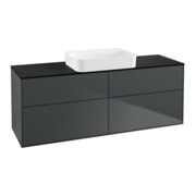 V&B Waschtischunterschrank Wandbeleuchtung Finion 160x60,3x50,1cm, Gl. bla m, md bl. m Lac