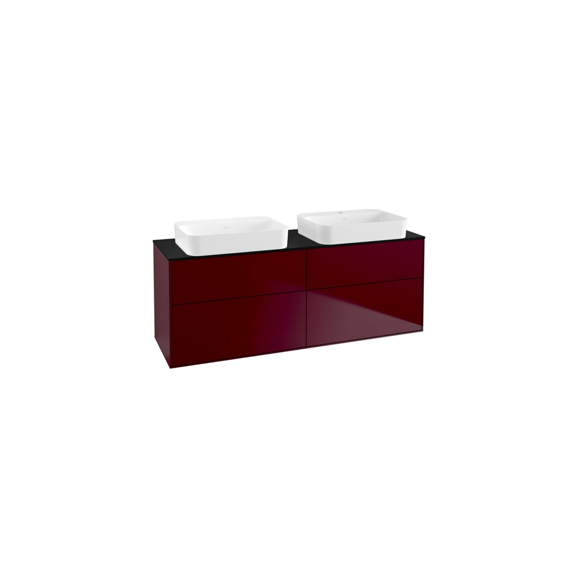 V&B Waschtischunterschrank Wandbeleuchtung Finion 160x60,3x50,1cm, Gl. bla m, Peony Matt ; Villeroy & Boch