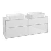 V&B Waschtischunterschrank Wandbeleuchtung Finion 160x60,3x50,1cm, Gl. wh. m, wh. m Lac