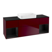V&B Waschtischunterschrank Wandbeleuchtung Finion 160x60,3x50,1cm, Reg bla m Lac, Peo Matt