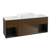 V&B Waschtischunterschrank Wandbeleuchtung Finion 160x60,3x50,1cm, Reg bla m Lac, wal ven