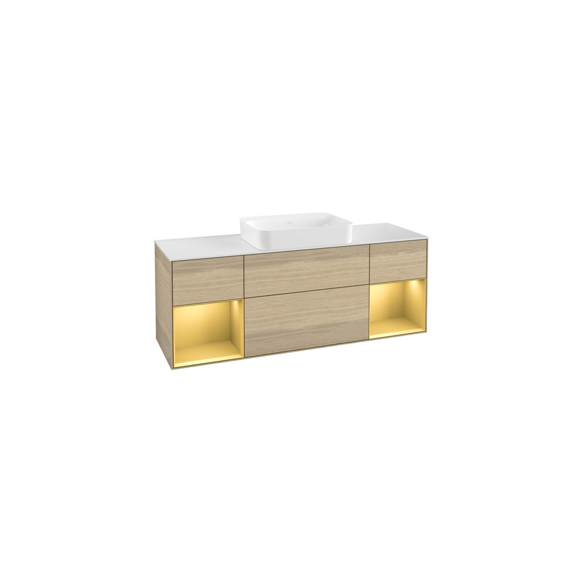 V&B Waschtischunterschrank Wandbeleuchtung Finion 160x60,3x50,1cm, Reg gol m Lac, Oa ven ; Villeroy & Boch
