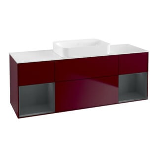 V&B Waschtischunterschrank Wandbeleuchtung Finion 160x60,3x50,1cm, Reg md m Lac, Peo Matt