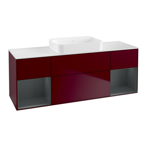 V&B Waschtischunterschrank Wandbeleuchtung Finion 160x60,3x50,1cm, Reg md m Lac, Peo Matt