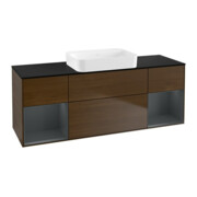V&B Waschtischunterschrank Wandbeleuchtung Finion 160x60,3x50,1cm, Reg md m Lac, wal ven