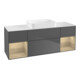 V&B Waschtischunterschrank Wandbeleuchtung Finion 160x60,3x50,1cm, Reg Oa ven, Anthrac. m-1