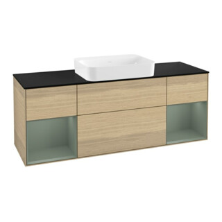 V&B Waschtischunterschrank Wandbeleuchtung Finion 160x60,3x50,1cm, Reg Oli. m Lac, Oa ven
