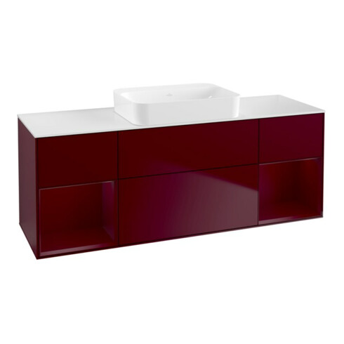V&B Waschtischunterschrank Wandbeleuchtung Finion 160x60,3x50,1cm, Reg Peo m Lac, Peo Matt