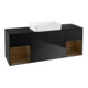 V&B Waschtischunterschrank Wandbeleuchtung Finion 160x60,3x50,1cm, Reg wal ven, bla m Lac-1