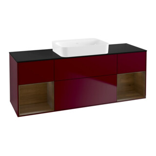 V&B Waschtischunterschrank Wandbeleuchtung Finion 160x60,3x50,1cm, Reg wal ven, Peony Matt