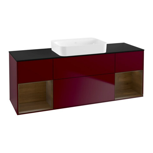 V&B Waschtischunterschrank Wandbeleuchtung Finion 160x60,3x50,1cm, Reg wal ven, Peony Matt