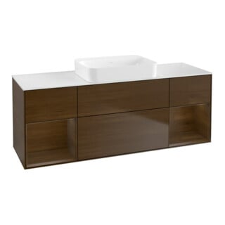 V&B Waschtischunterschrank Wandbeleuchtung Finion 160x60,3x50,1cm, Reg wal ven, wal veneer