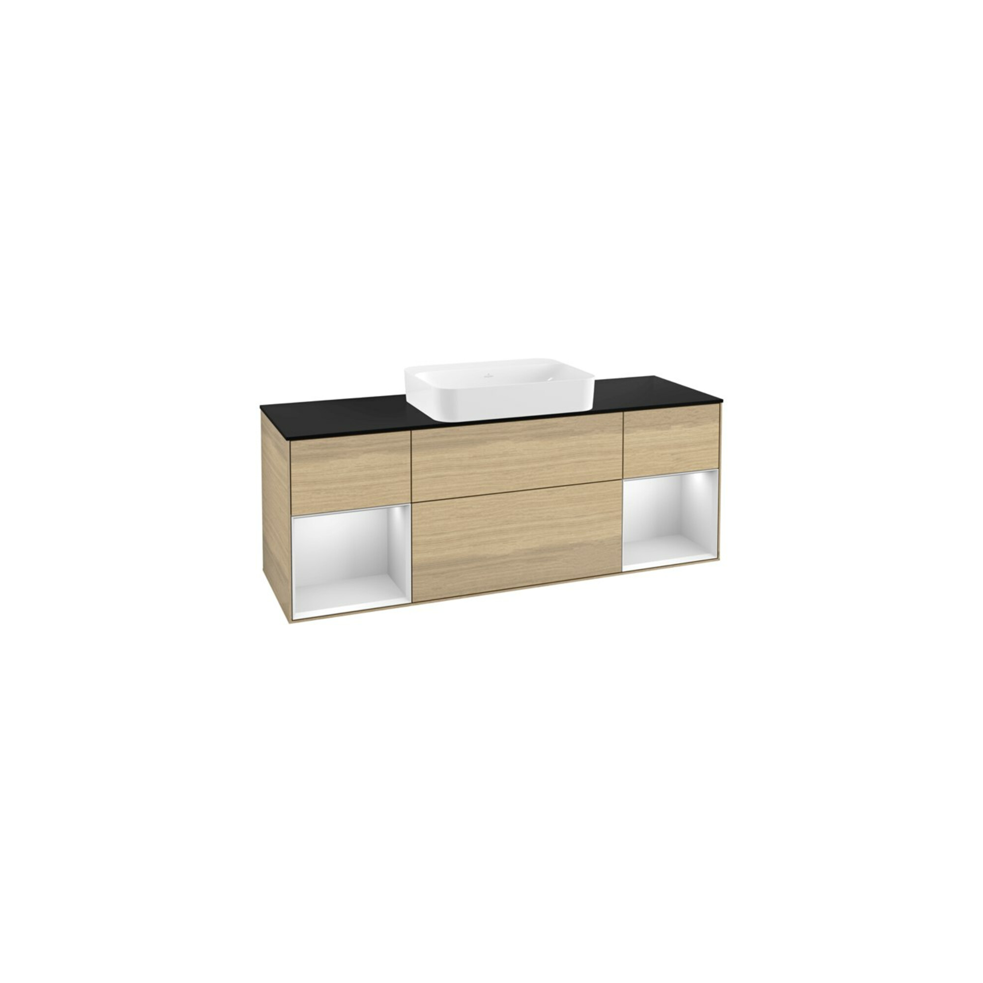 V&B Waschtischunterschrank Wandbeleuchtung Finion 160x60,3x50,1cm, Reg wh. m Lac, Oa ven ; Villeroy & Boch
