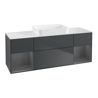 V&B Waschtischunterschrank Wandbeleuchtung Finion 160x60,3x50,1cm, Rg A m La, md bl. m Lac