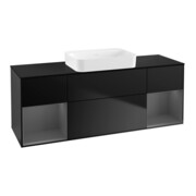 V&B Waschtischunterschrank Wandbeleuchtung Finion 160x60,3x50,1cm, Rg A m Lac, bla m Lac