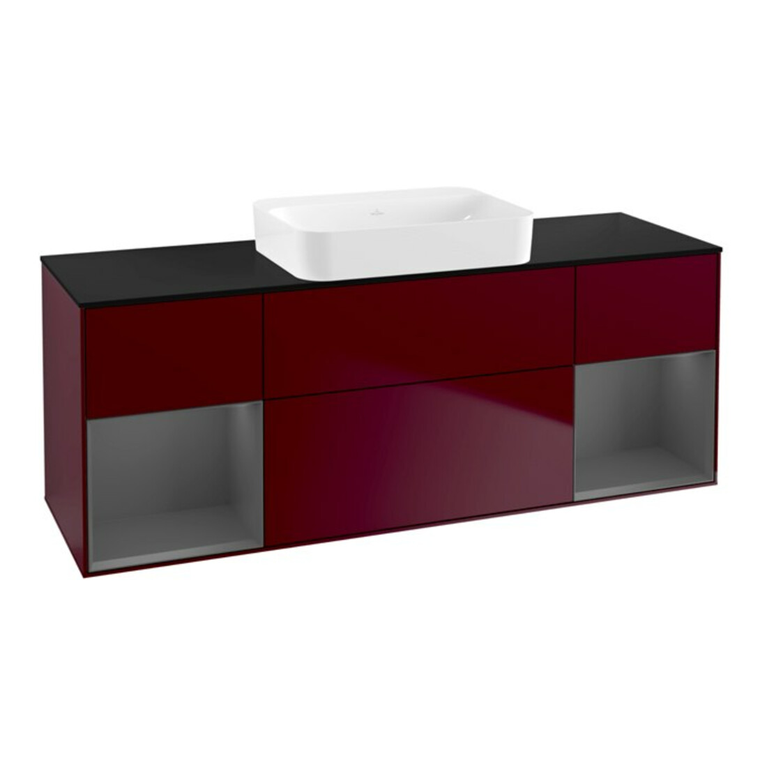 V&B Waschtischunterschrank Wandbeleuchtung Finion 160x60,3x50,1cm, Rg A m Lac, Peo m