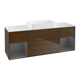 V&B Waschtischunterschrank Wandbeleuchtung Finion 160x60,3x50,1cm, Rg A m Lac, wal ven
