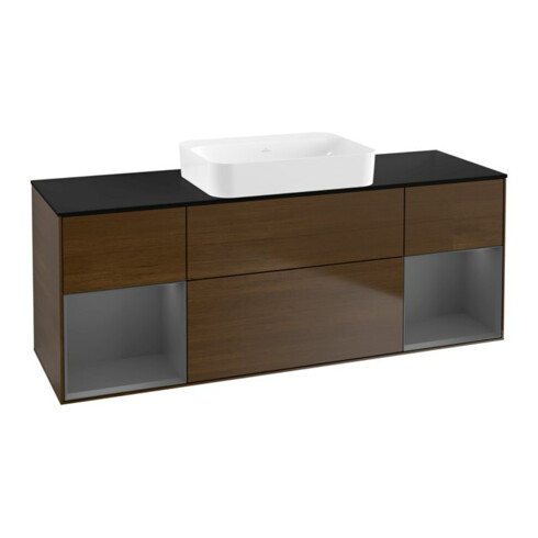 V&B Waschtischunterschrank Wandbeleuchtung Finion 160x60,3x50,1cm, Rg A m Lac, wal ven