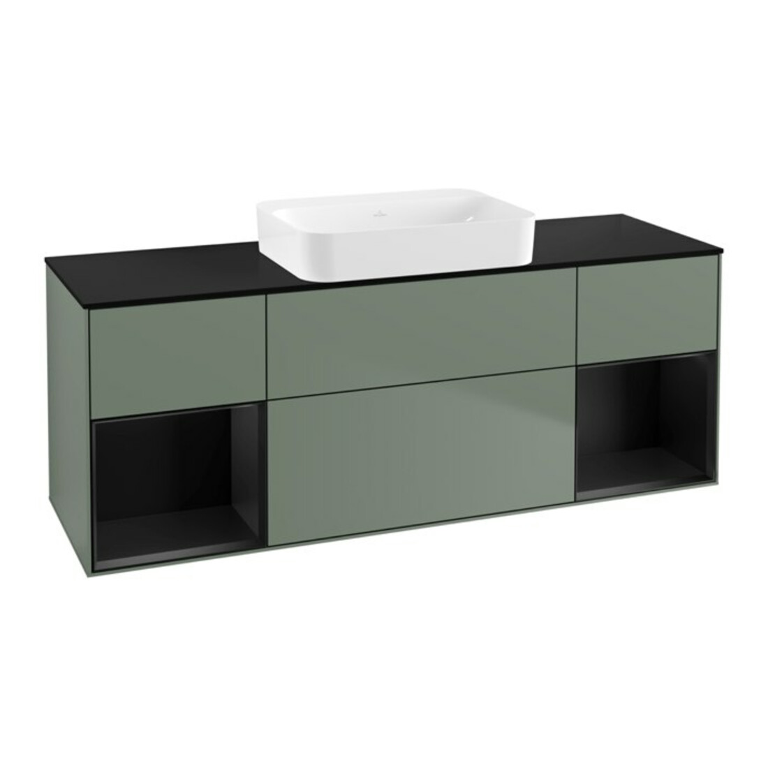 V&B Waschtischunterschrank Wandbeleuchtung Finion 160x60,3x50,1cm, Rg b m Lac, Oli. m Lac