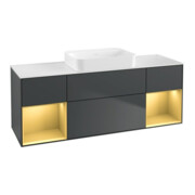 V&B Waschtischunterschrank Wandbeleuchtung Finion 160x60,3x50,1cm, Rg g m La, md bl. m Lac