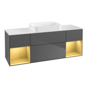 V&B Waschtischunterschrank Wandbeleuchtung Finion 160x60,3x50,1cm, Rg g m Lac, Anthrac. m