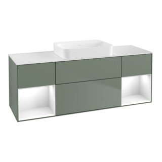 V&B Waschtischunterschrank Wandbeleuchtung Finion 160x60,3x50,1cm, Rg g w Lac, Oli. m Lac