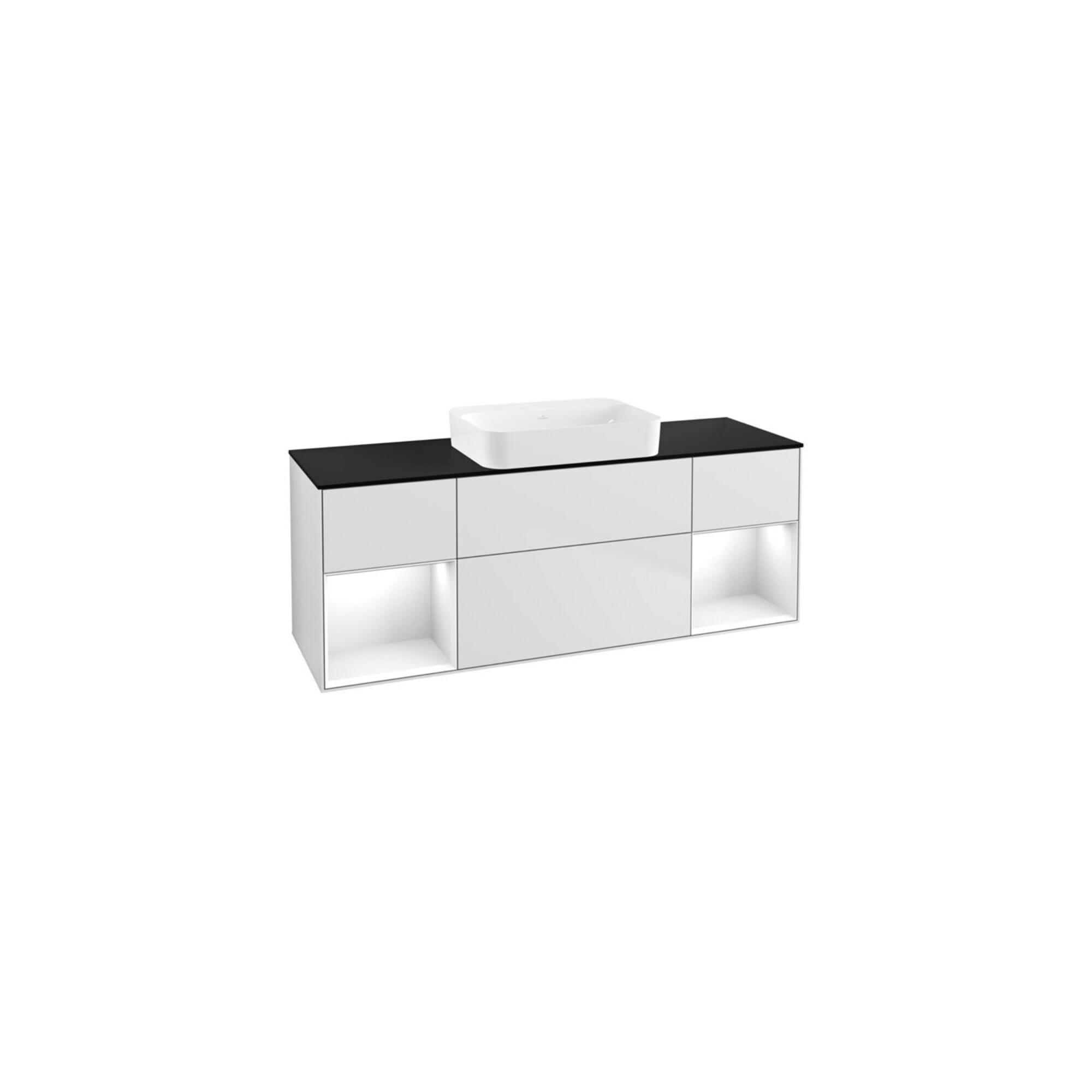 V&B Waschtischunterschrank Wandbeleuchtung Finion 160x60,3x50,1cm, Rg g wh. Lac, wh. m Lac ; Villeroy & Boch
