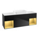 V&B Waschtischunterschrank Wandbeleuchtung Finion 160x60,3x50,1cm, Rg gol m Lac, bla m Lac-1