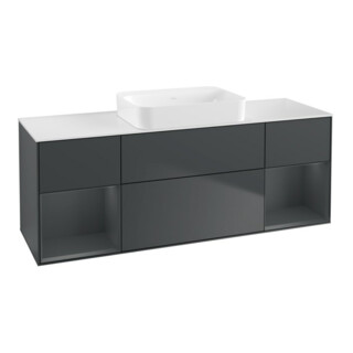 V&B Waschtischunterschrank Wandbeleuchtung Finion 160x60,3x50,1cm, Rg md m La, md b m Lac