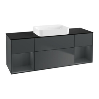 V&B Waschtischunterschrank Wandbeleuchtung Finion 160x60,3x50,1cm, Rg md m La, md b m Lac